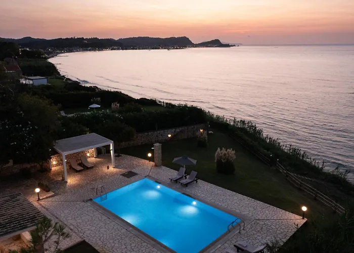 Villa Beachfront Dionysos - With Private Sidárion